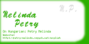 melinda petry business card